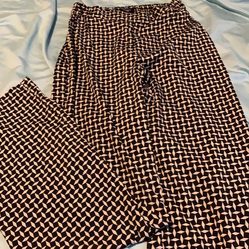 Christian Siriano Runway Style geometric straight leg pant
